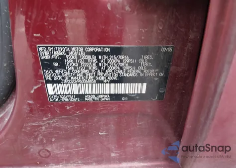 2005 Toyota Rav4 из США, поврежденный, VIN JTEGD20V950068858